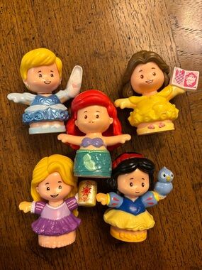 Fisher Price Little People Disney Princess Talkers Lot of 5